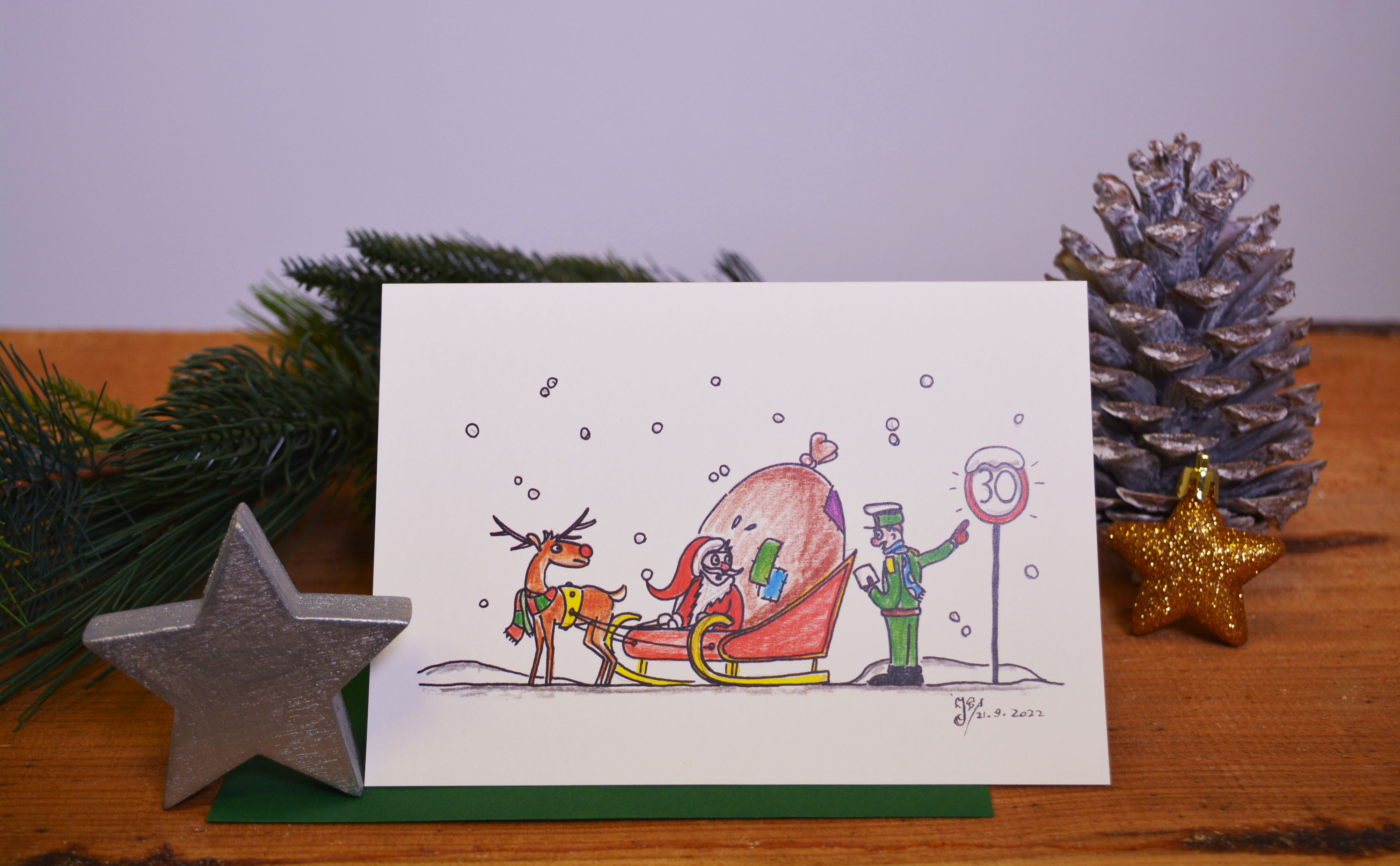 Weihnachtskarte, 30-Zone