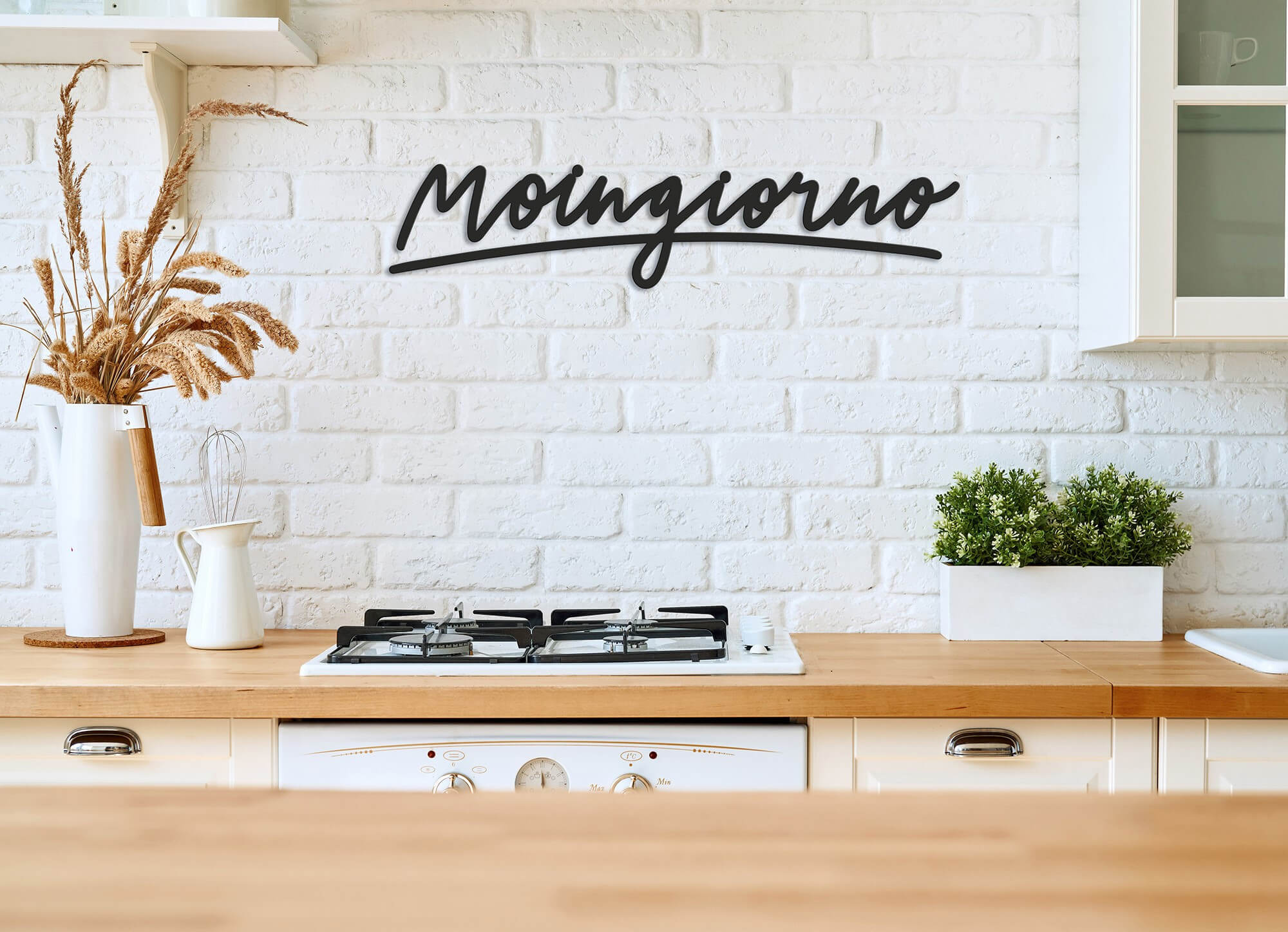 Moingiorno Holz-Lettering schwarz, 95cm