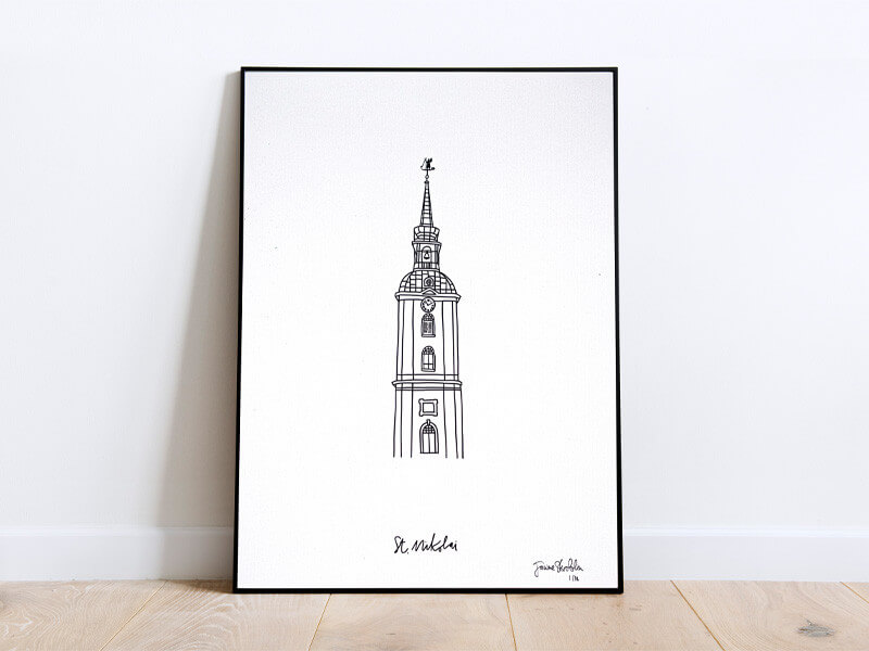 Kunstdruck 30x40 Sonderedition St. Nikolai