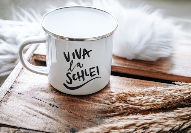 Viva la Schlei Emaille Becher