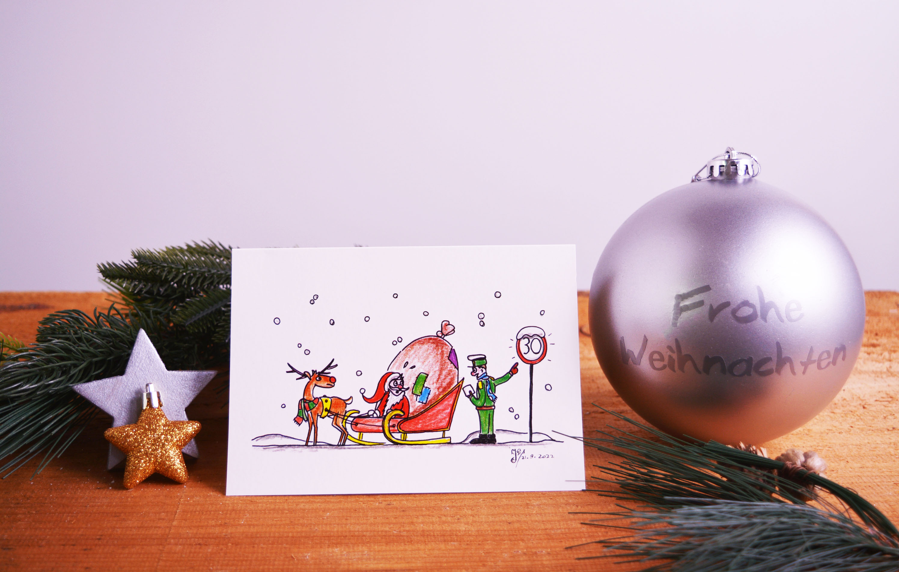 Weihnachtskarte, 30-Zone