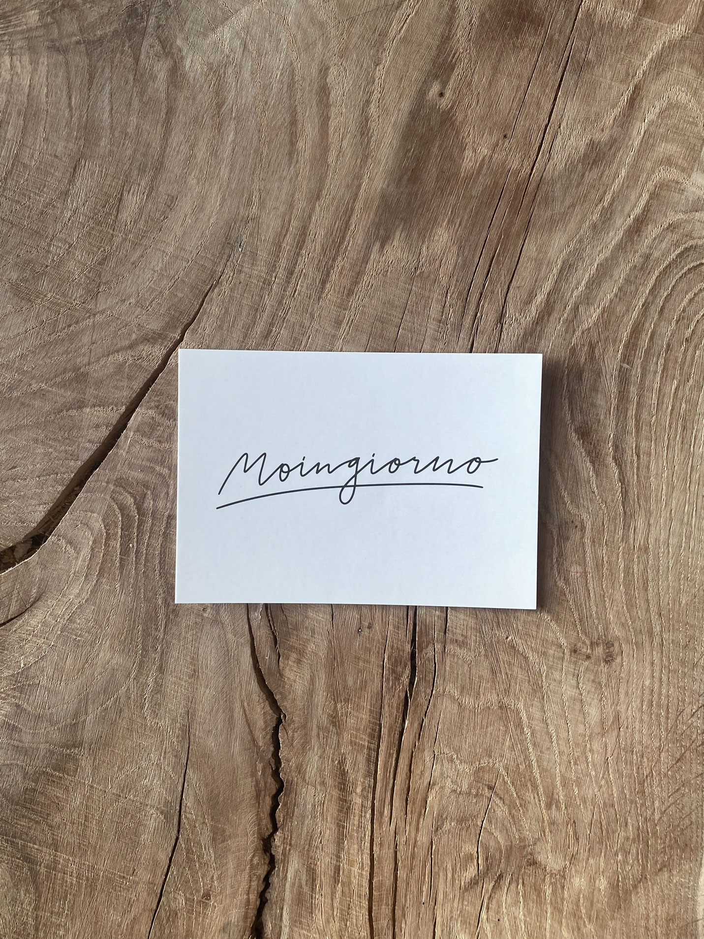 Postkarte Moingiorno Weiß