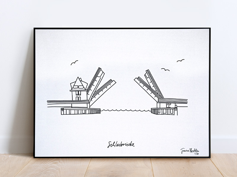 Kunstdruck 30x40 Sonderedition Schleibrücke